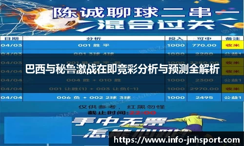 巴西与秘鲁激战在即竞彩分析与预测全解析