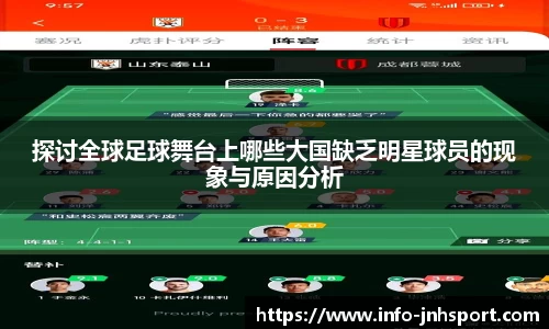 探讨全球足球舞台上哪些大国缺乏明星球员的现象与原因分析